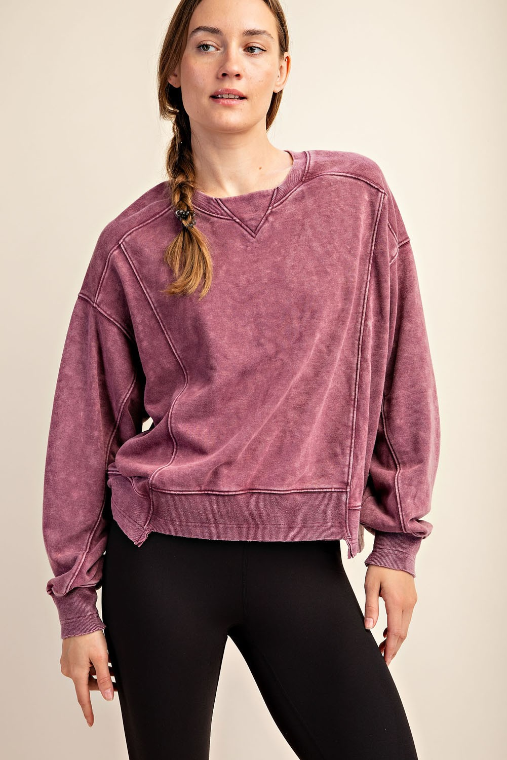 Always Yours Mineral Washed Pullover - Buttercup Lynne Boutique