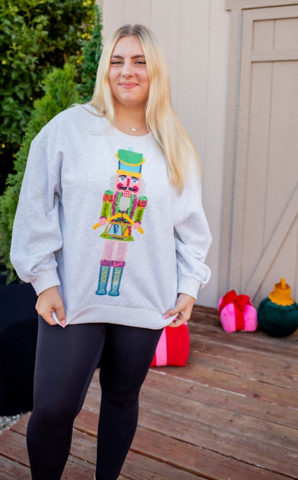 Jolly Holiday Nutcracker Sweatshirt - Buttercup Lynne Boutique