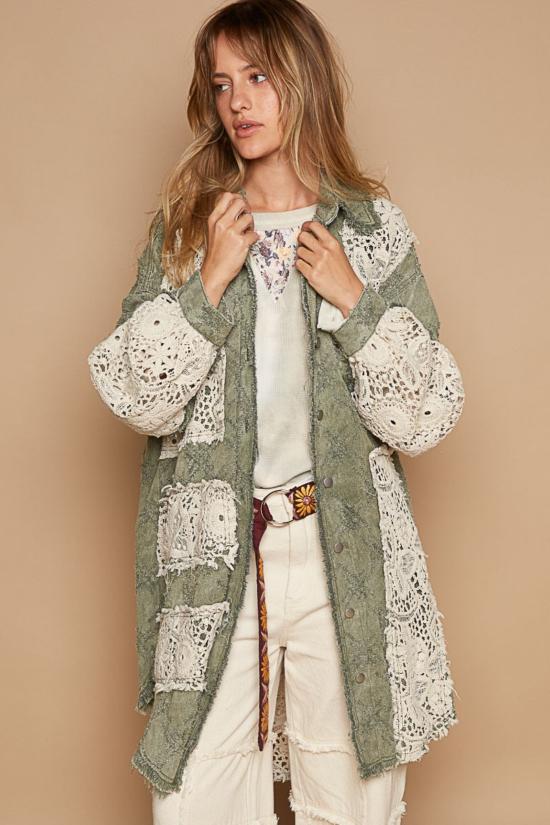 Anything For You Oversized Crochet Shacket - Buttercup Lynne Boutique