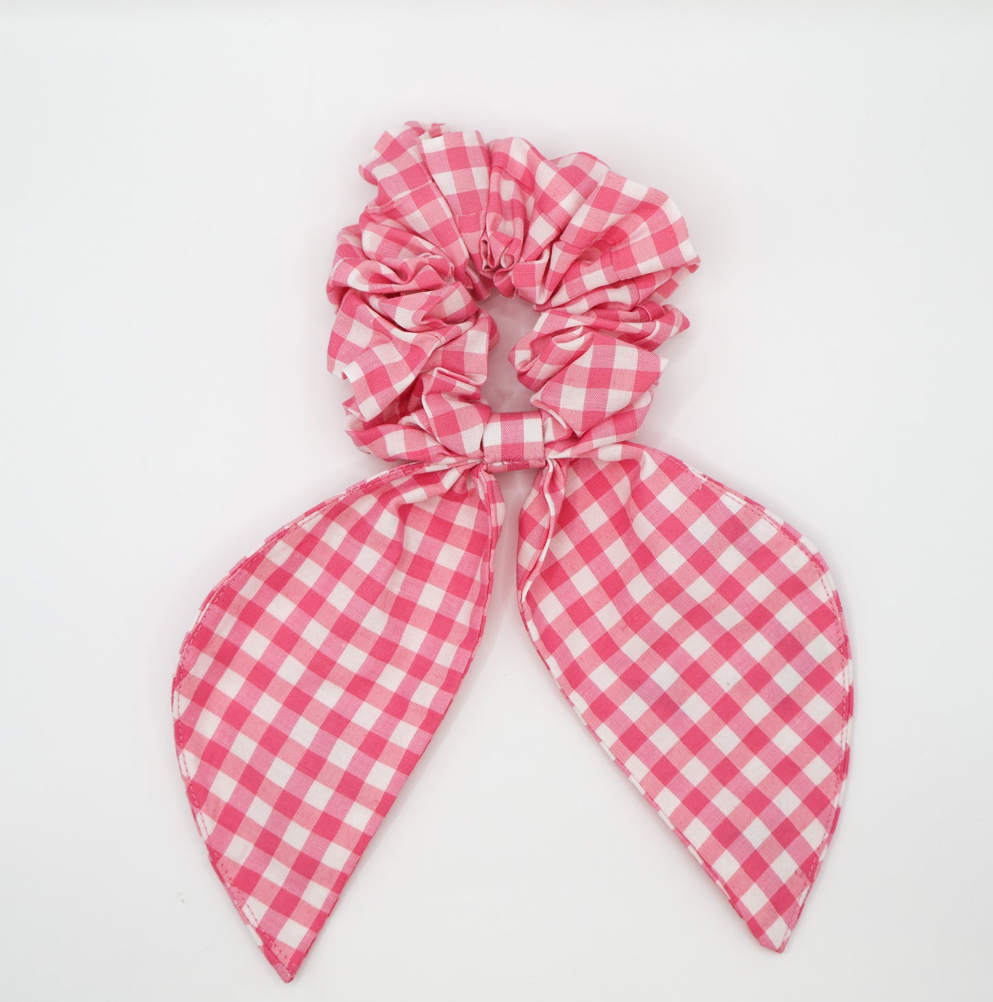 Ghosty Pink Gingham Scrunchie - Buttercup Lynne Boutique