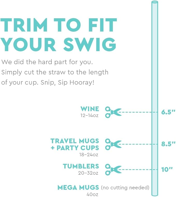 Straw Toppers By SWIG With Straws Included - Faboolous - Buttercup Lynne Boutique