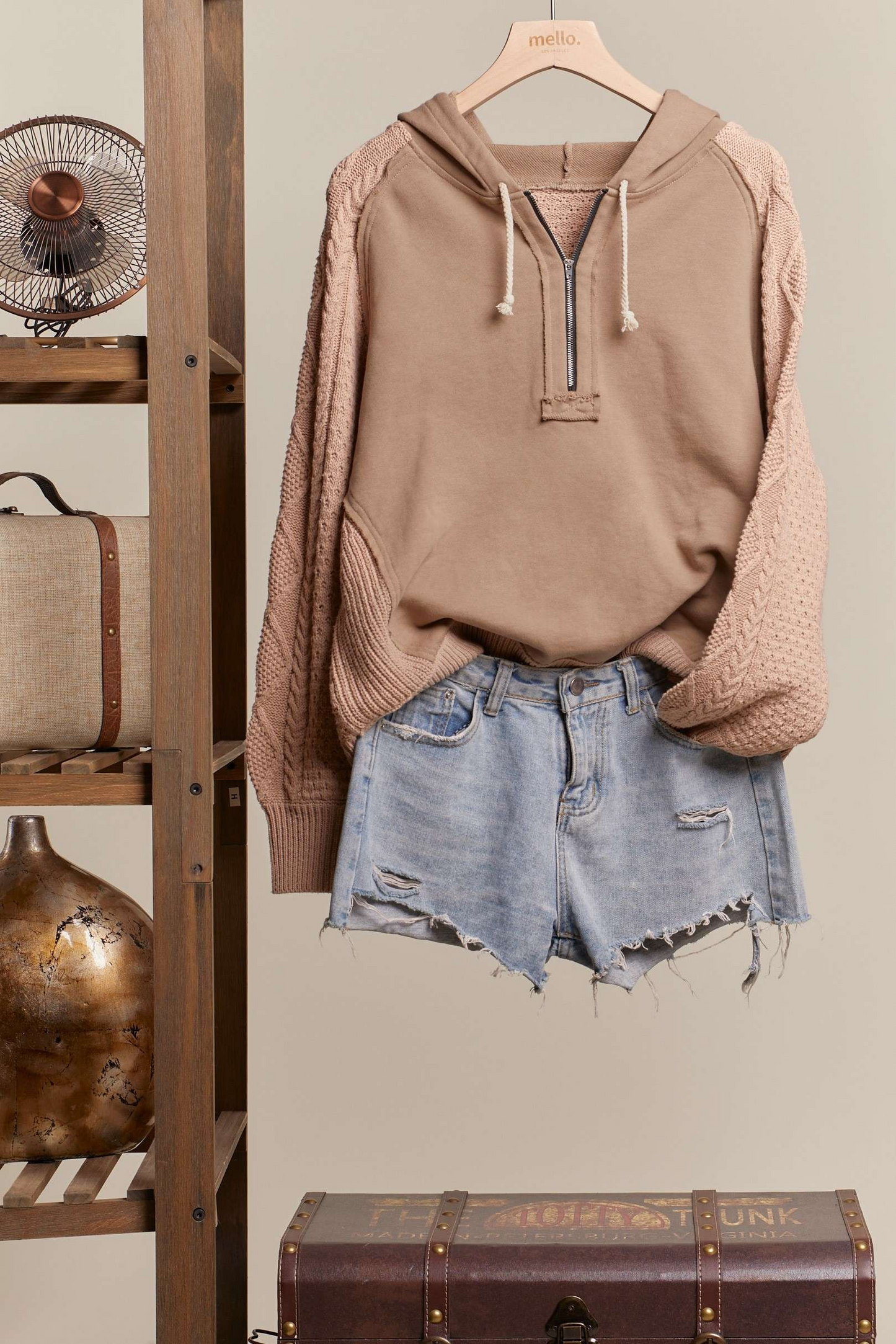 Sense Of Ease Oversize Color Block Pullover Jacket - Buttercup Lynne Boutique