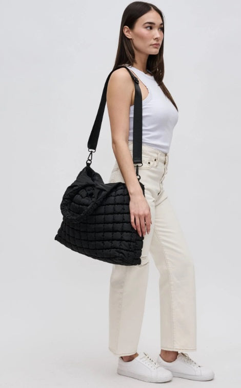 Elevate Quilted Hobo in BLACK - Sol and Selene - Buttercup Lynne Boutique