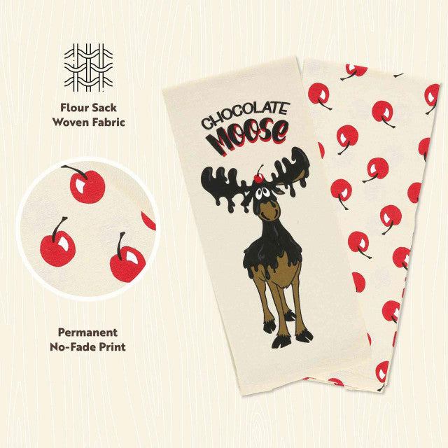 Lazy One Chocolate Moose Tea Towel