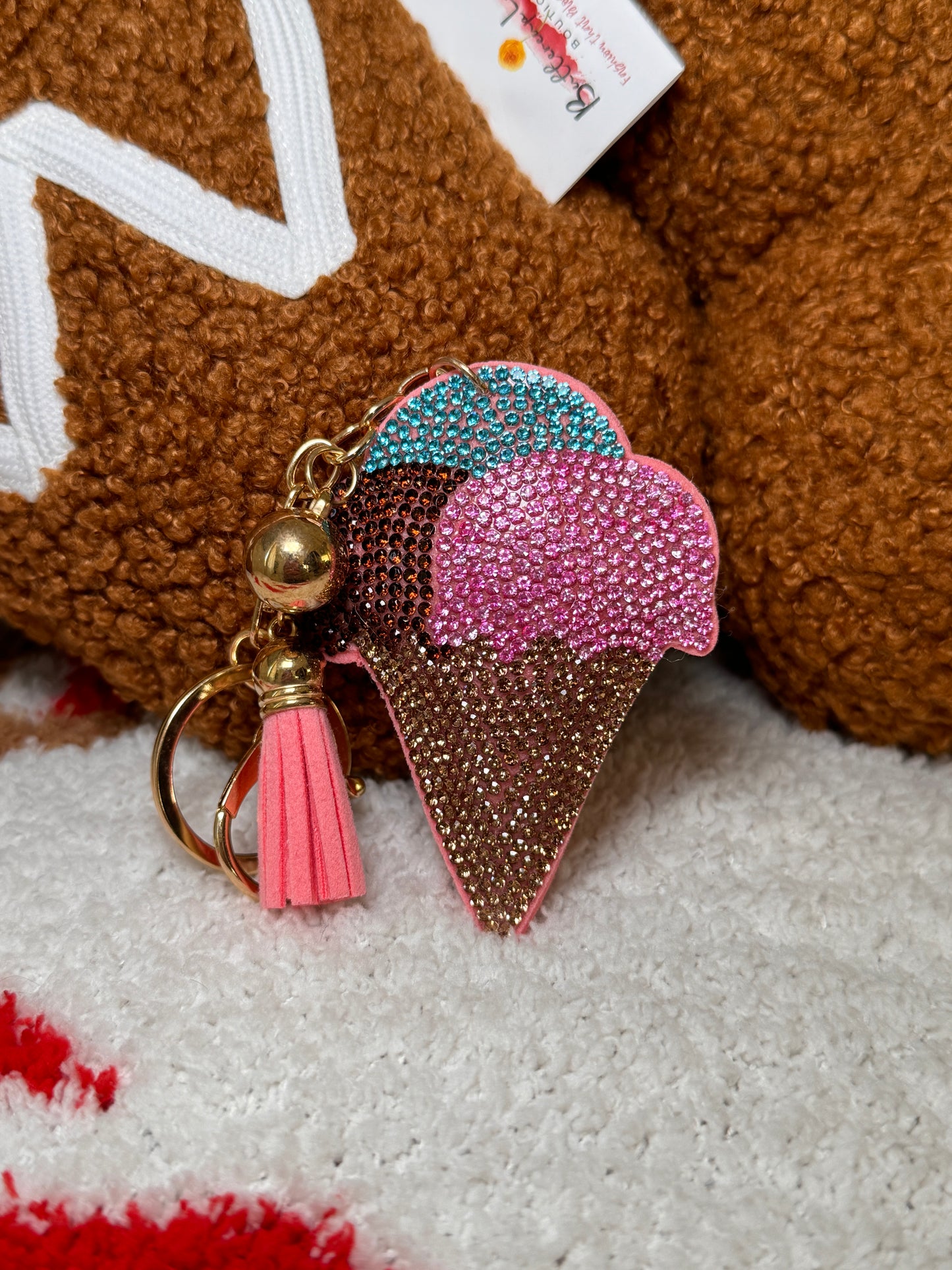 Sparkle Keychain - Ice Cream - Buttercup Lynne Boutique