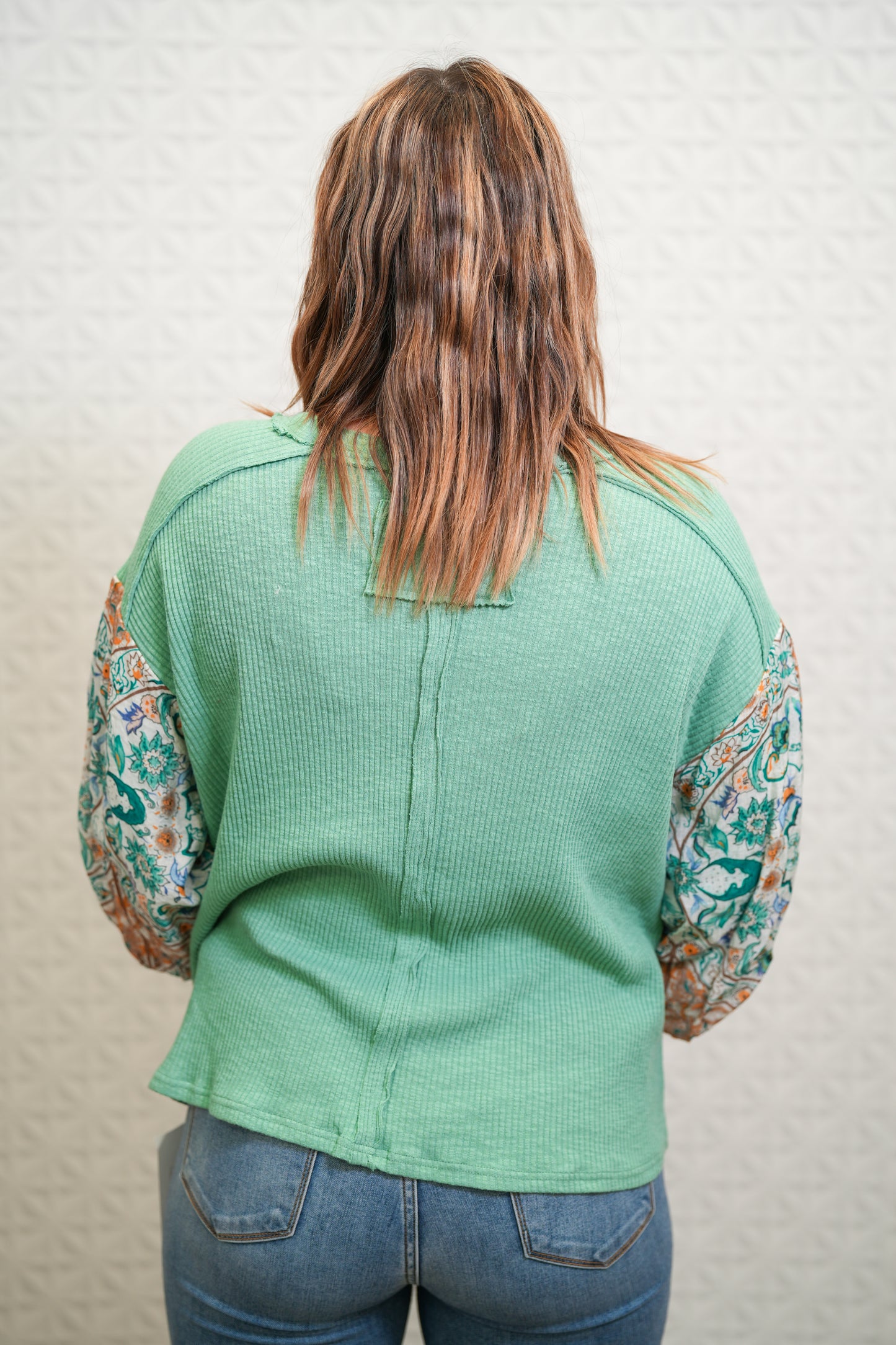Something About You Print Sleeves Top - Buttercup Lynne Boutique