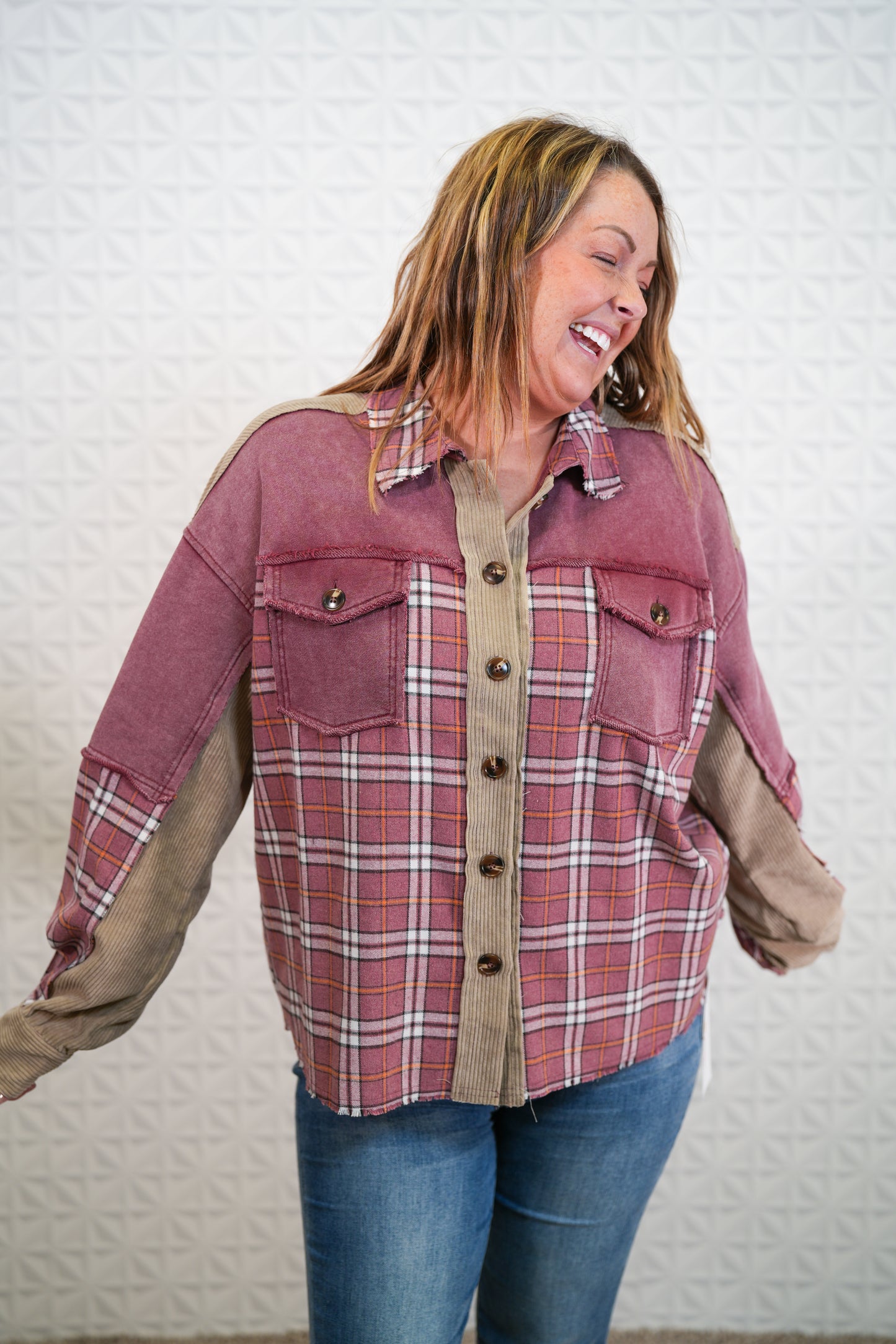Easy Days Button Down Shacket - Buttercup Lynne Boutique