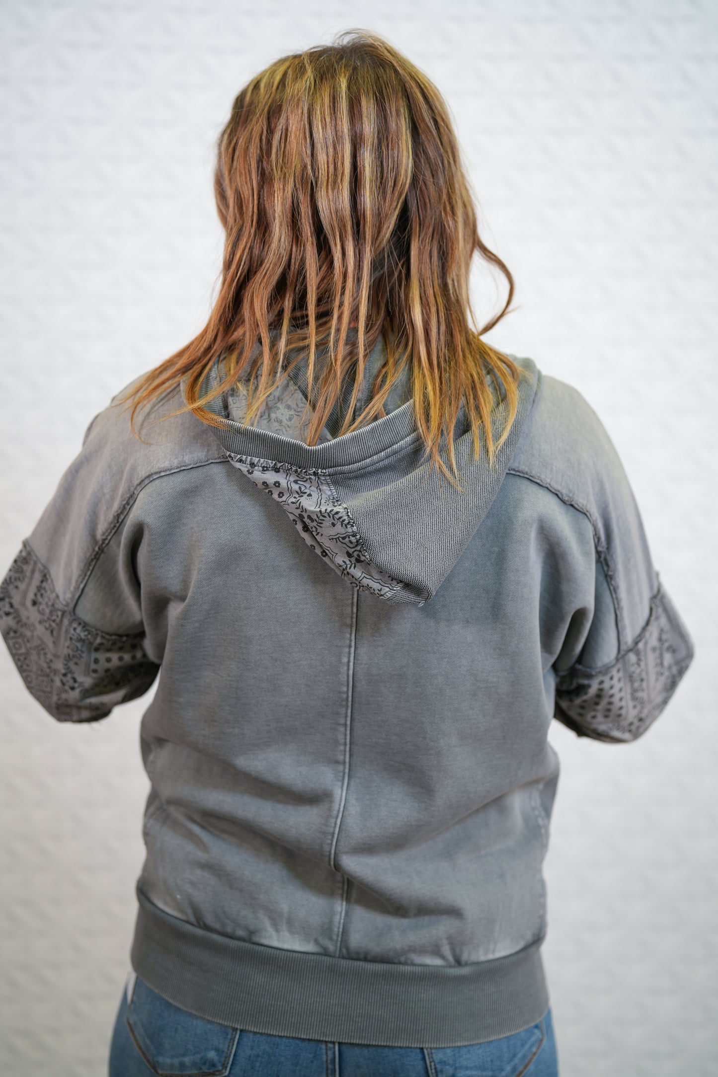Mineral Washed Terry Zippered Hoodie - Buttercup Lynne Boutique