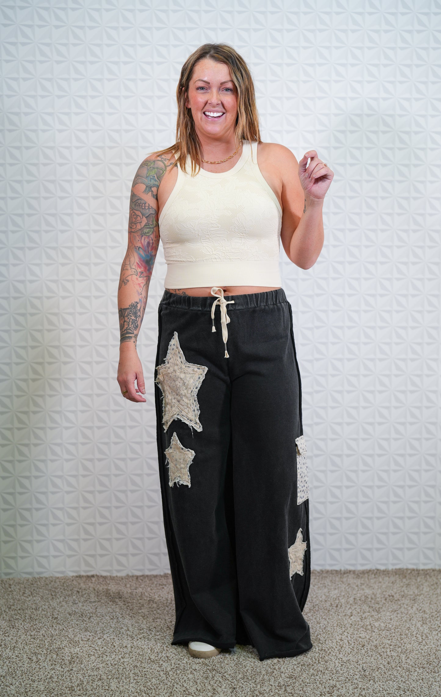 Lace High Neck Crop Top - Buttercup Lynne Boutique