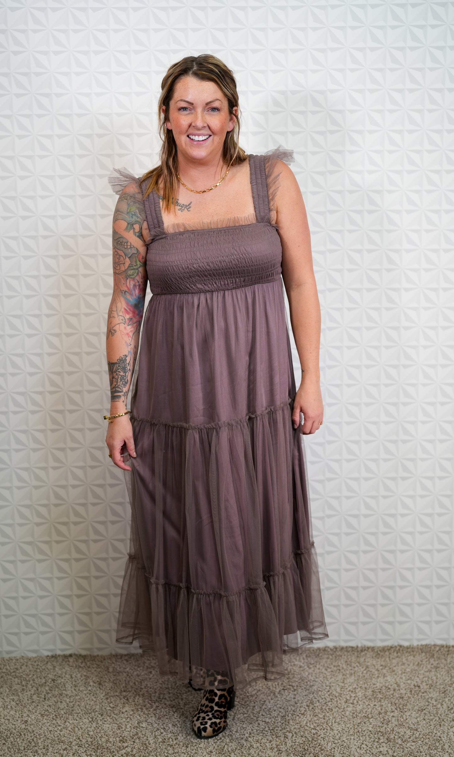 Dreamy Nights Tiered Midi Dress - Buttercup Lynne Boutique