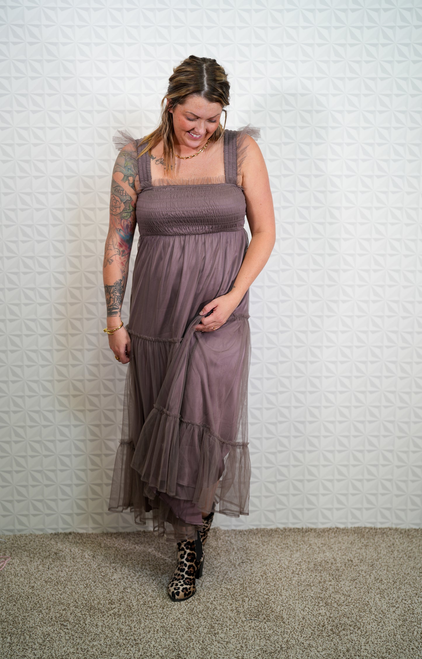 Dreamy Nights Tiered Midi Dress - Buttercup Lynne Boutique
