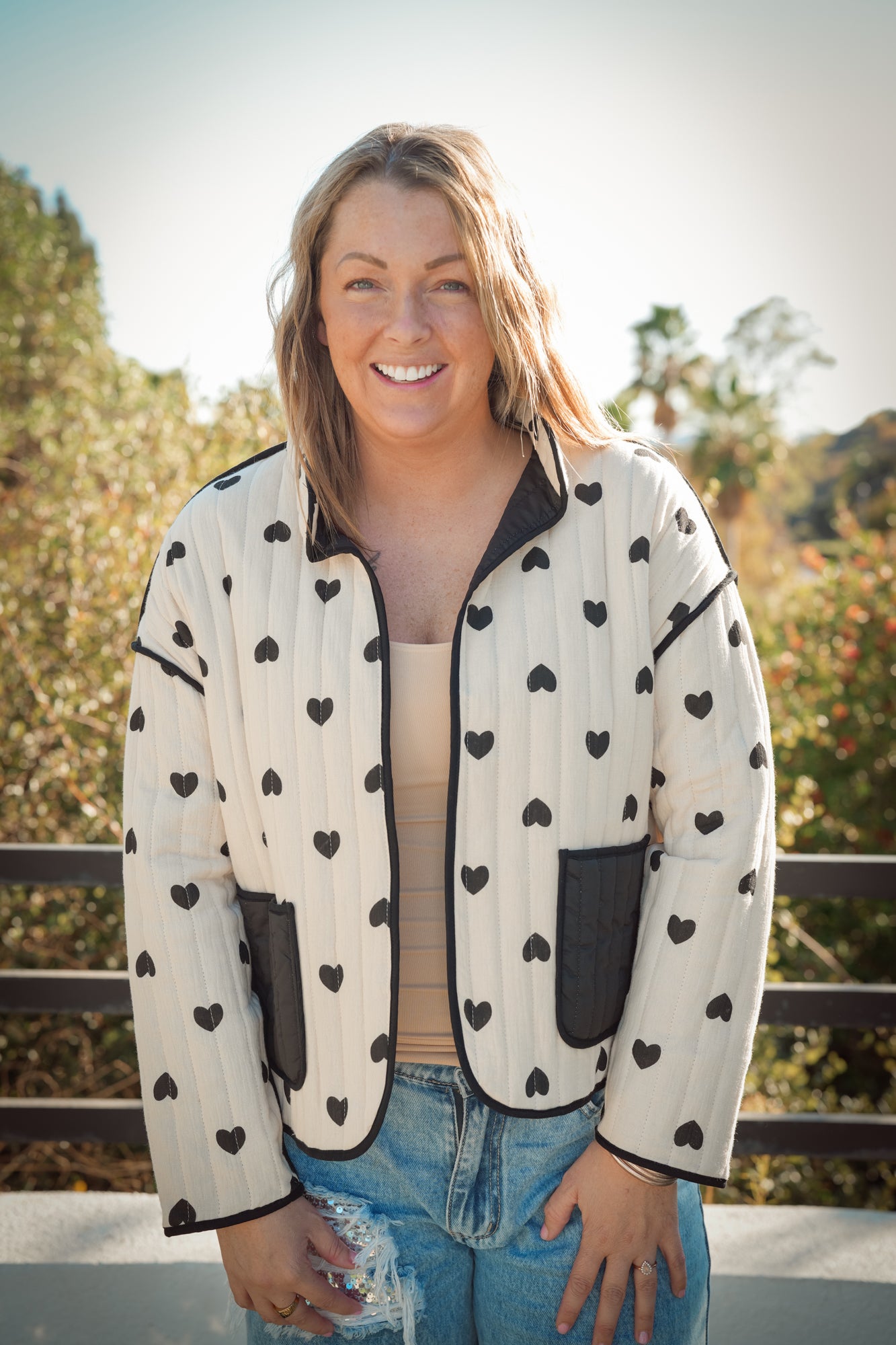 All For Love Open Front Quilted Jacket - Buttercup Lynne Boutique