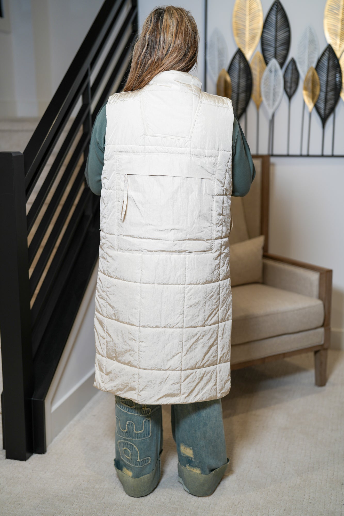 Totally In Padded Long Vest - Buttercup Lynne Boutique