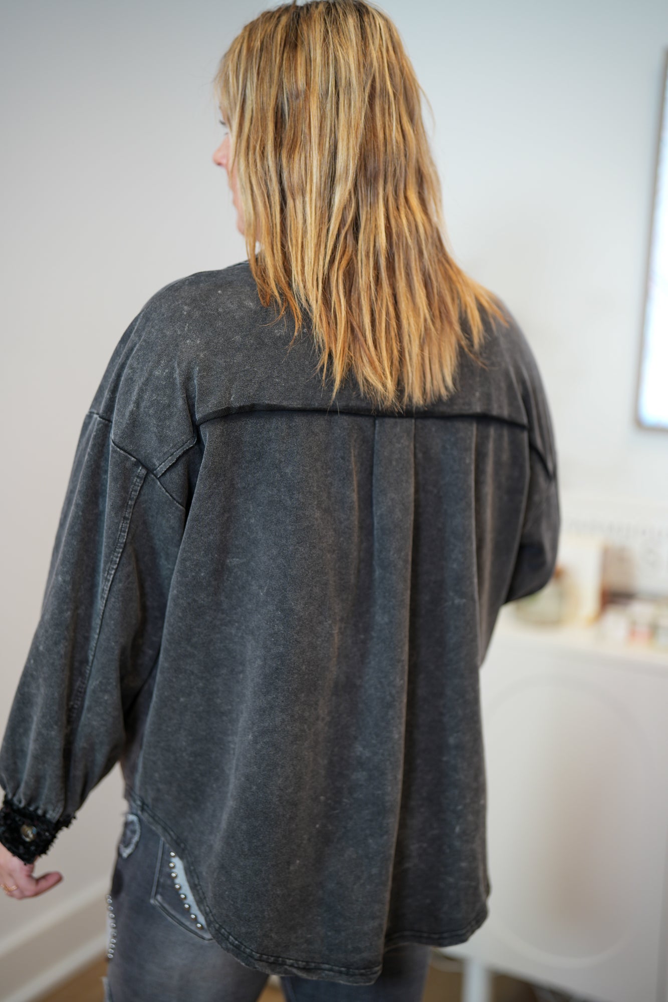 Reach For The Sky Long Sleeve Button Down Top - Buttercup Lynne Boutique