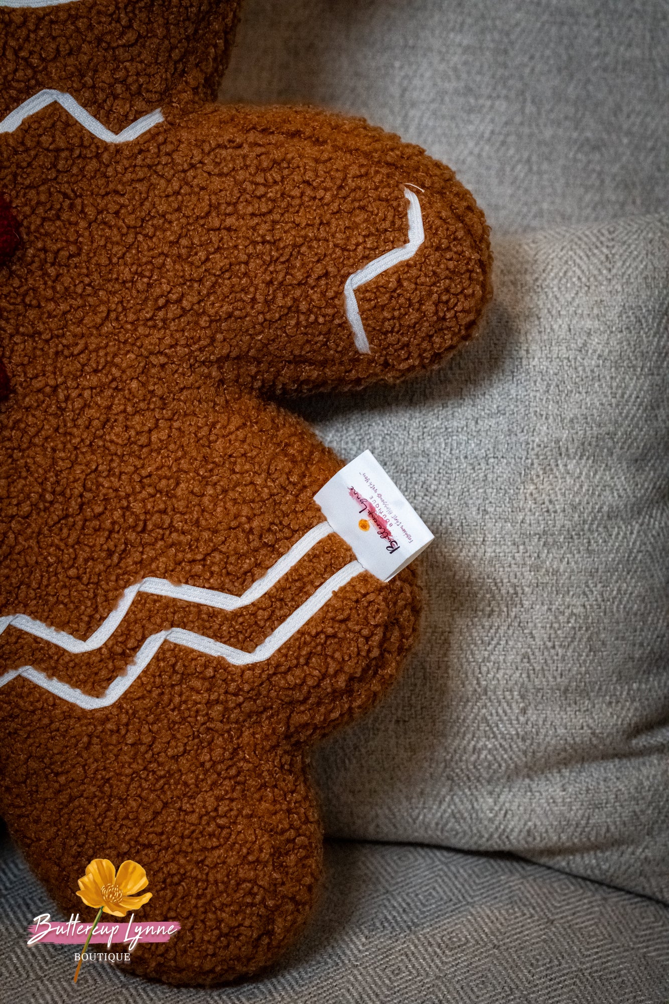 Ruby Sugar Gingerbread Sherpa Pillow