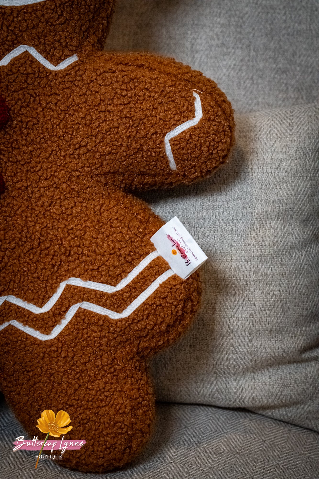 Ruby Sugar Gingerbread Sherpa Pillow