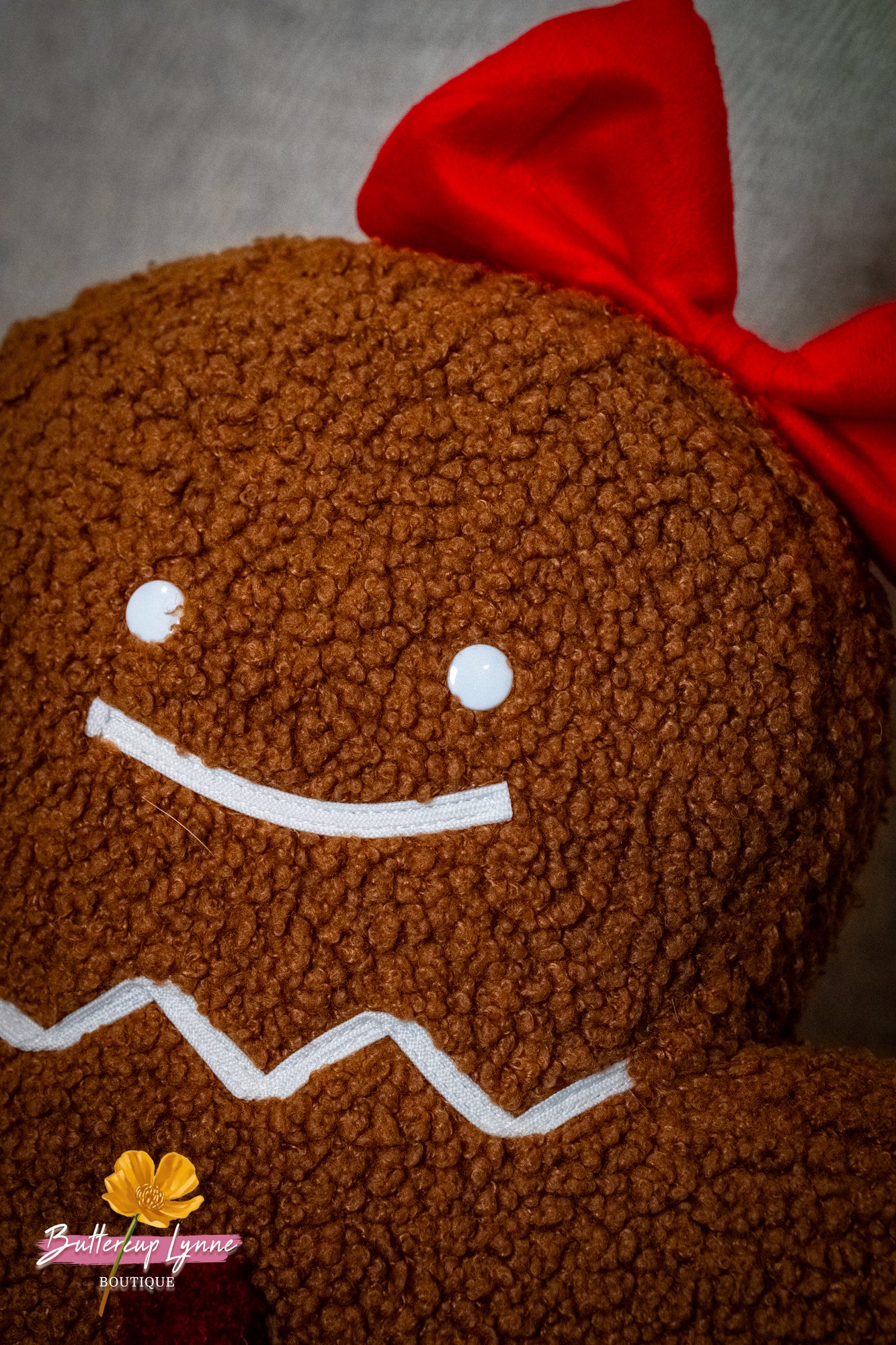 Ruby Sugar Gingerbread Sherpa Pillow