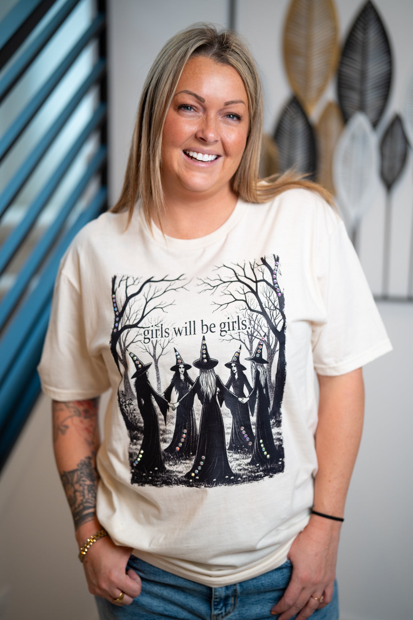 Girls Will Be Girls Rhinestone Tee - Buttercup Lynne Boutique