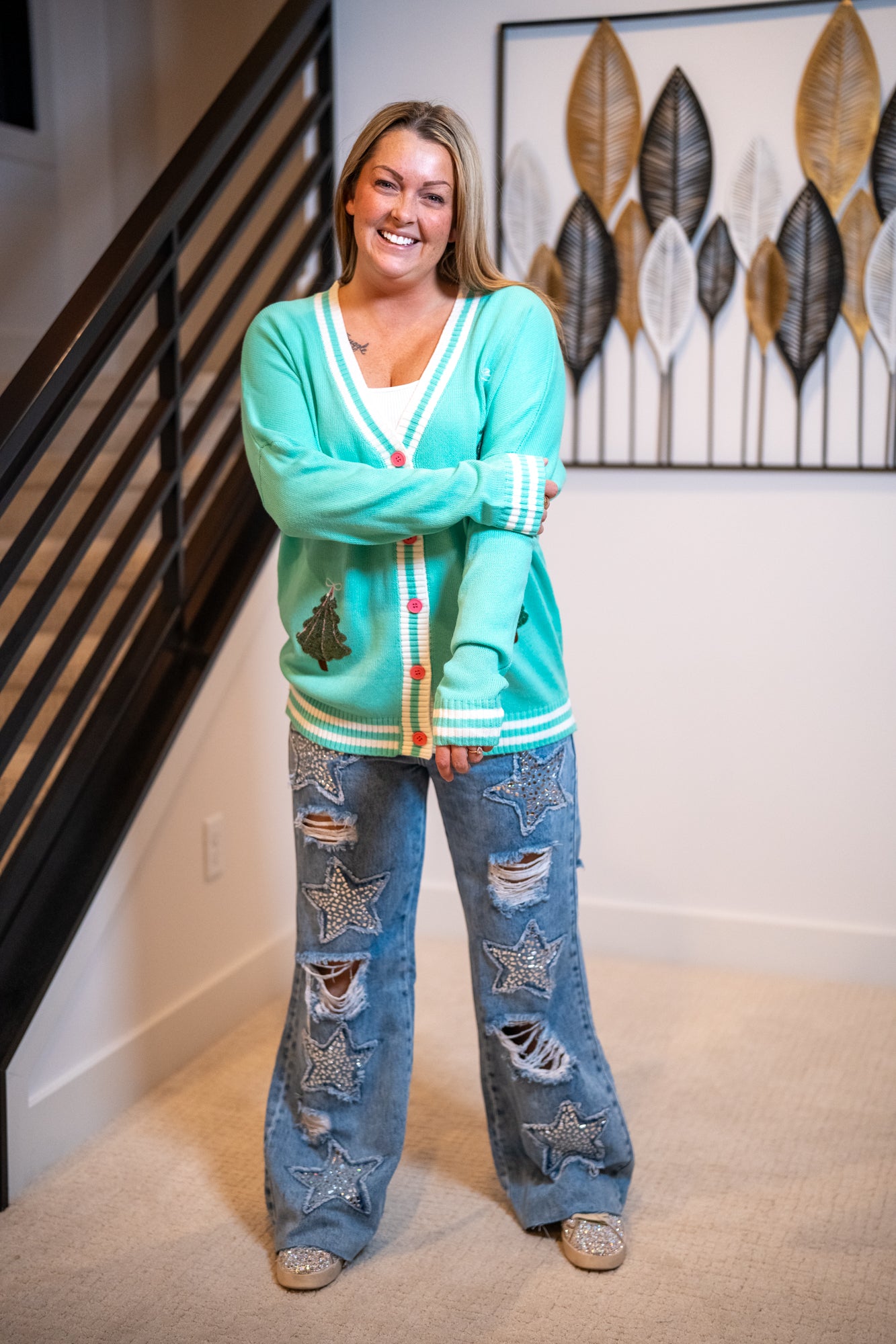 Spruce Trees Relaxed Cardigan