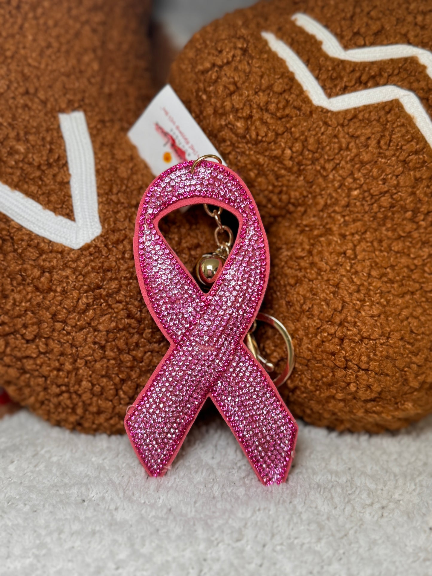 Sparkle Keychain - Breast Cancer Pink - Buttercup Lynne Boutique