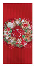 Sweet Gingerbread Joy Wreath Terry Towel