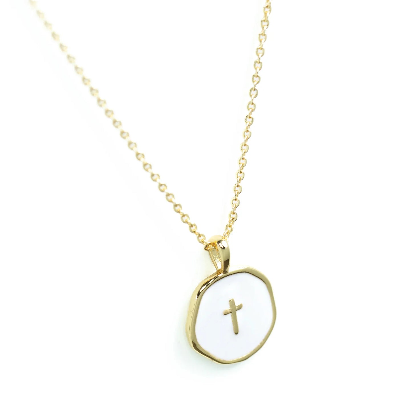 Tiny Simple Cross Pendant - Buttercup Lynne Boutique