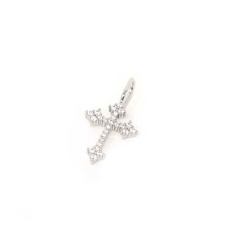 Faith Above All Silver Juliet Cross Charm - Buttercup Lynne Boutique