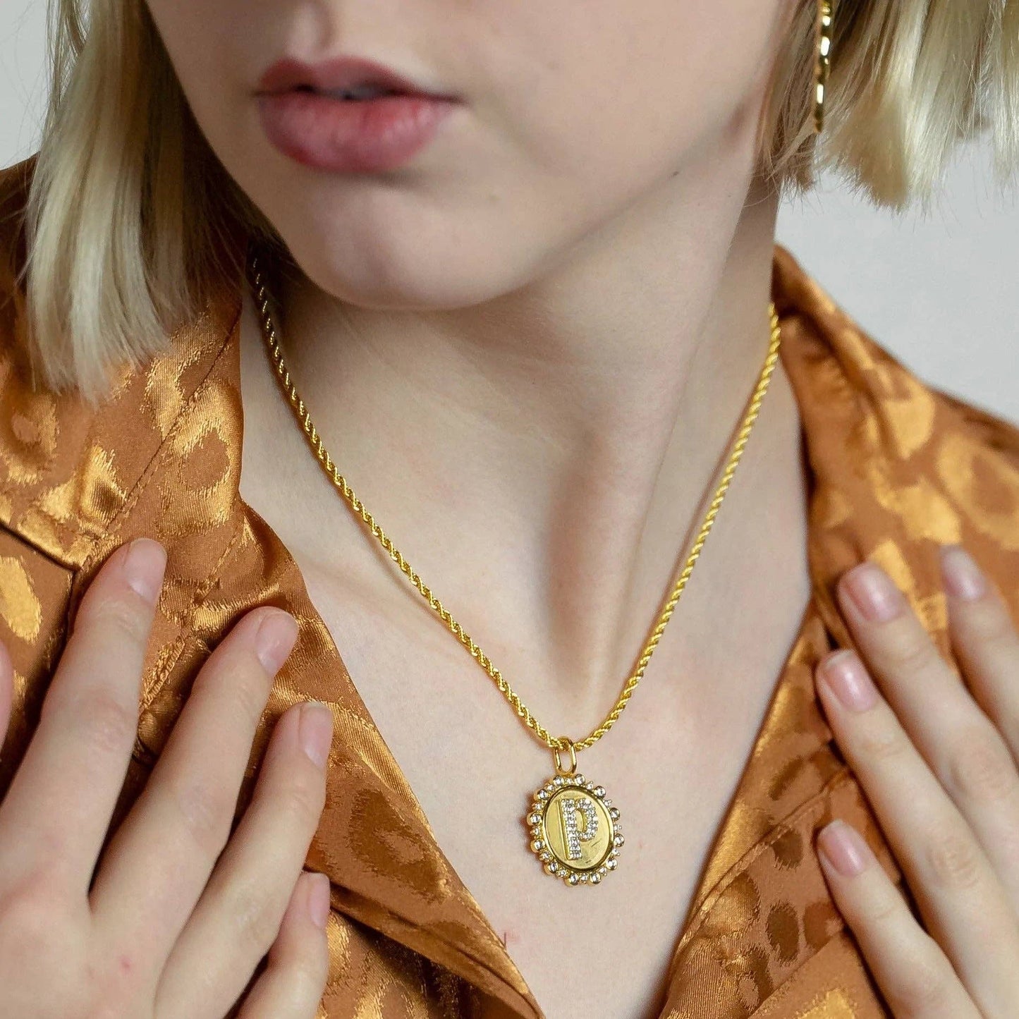 Next Level Vintage Coin Initial Charm - Buttercup Lynne Boutique