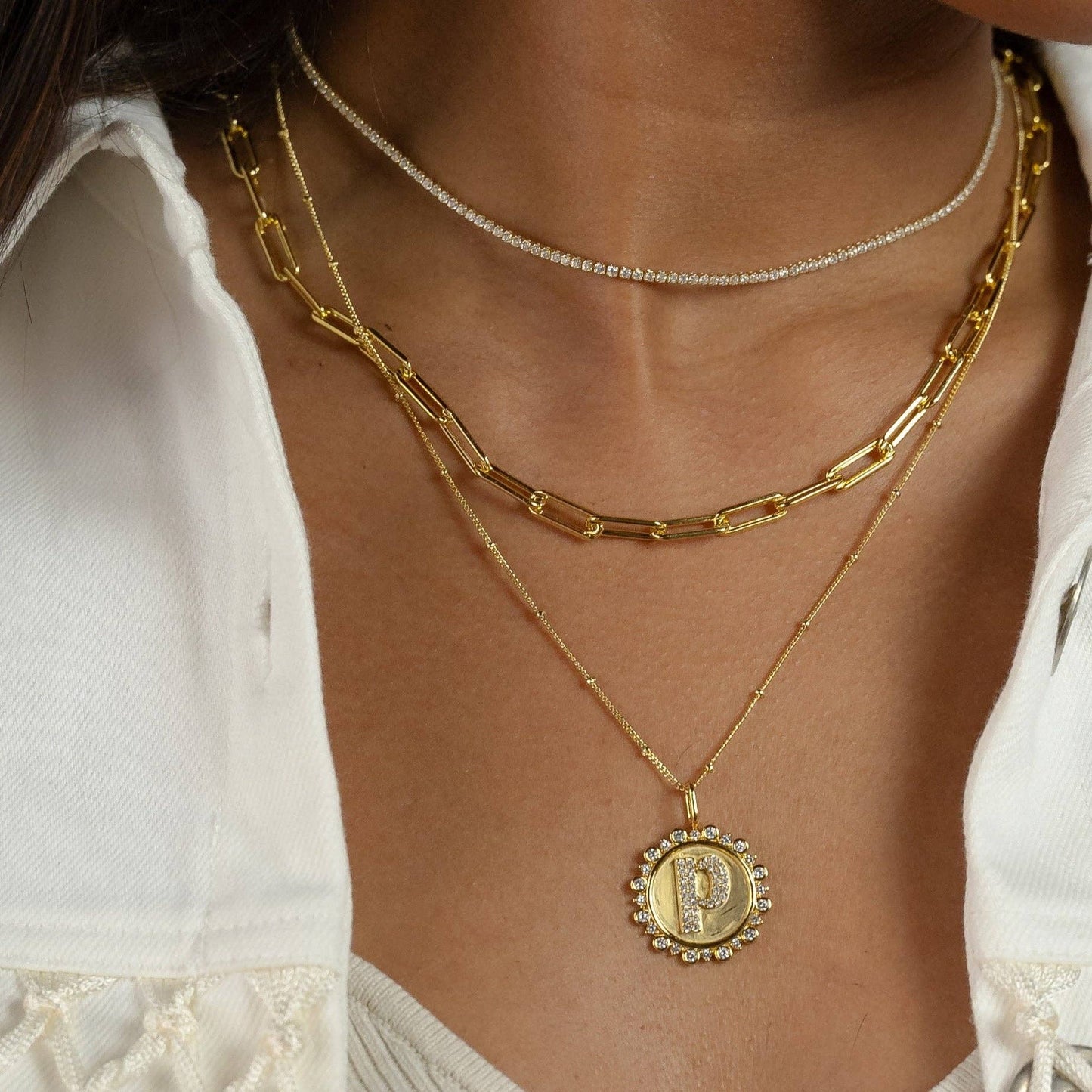 Next Level Vintage Coin Initial Charm - Buttercup Lynne Boutique