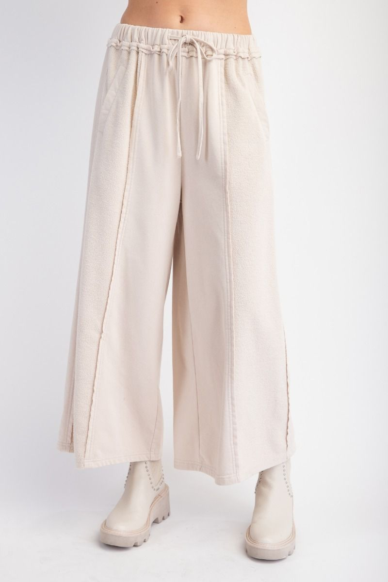 Take On The Day Terry Knit Pants - Buttercup Lynne Boutique