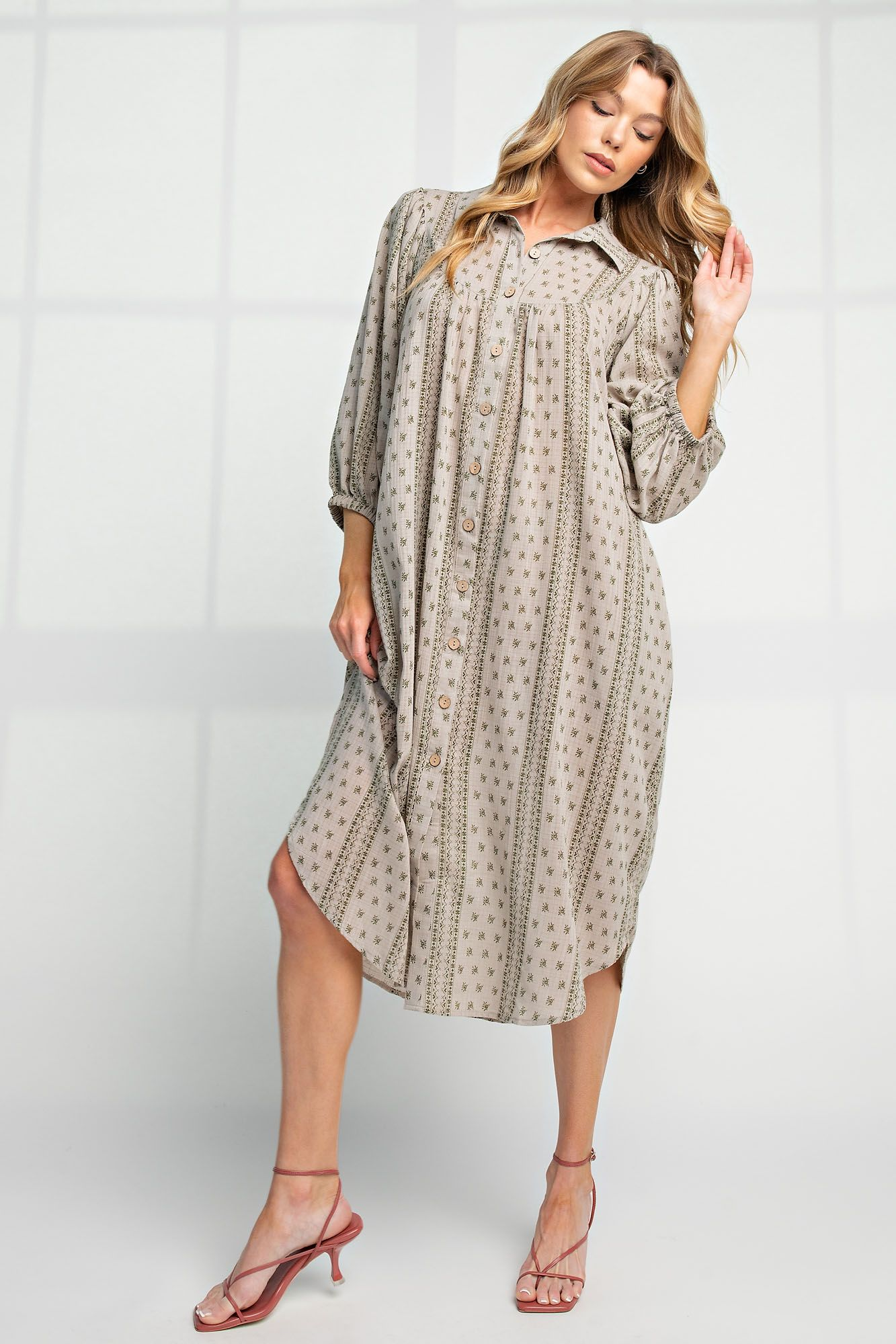Capture The Day Button Down Dress - Buttercup Lynne Boutique