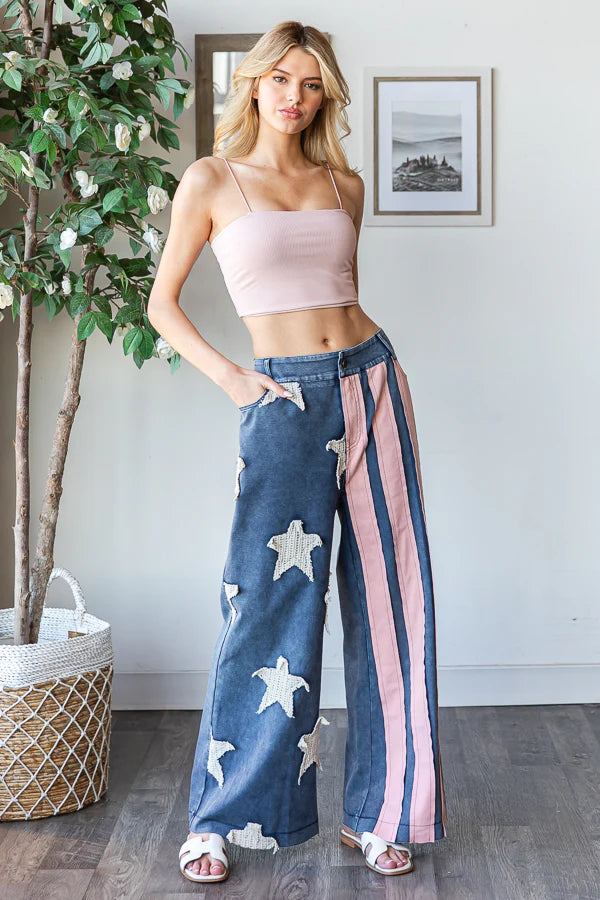 Oli & Hali American Flag Pants - Buttercup Lynne Boutique