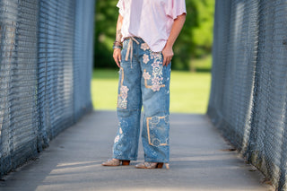 Bottoms denim star patchwork Buttercup Lynne Boutique