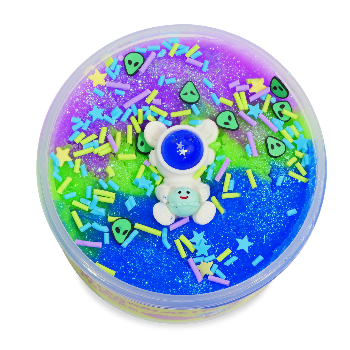 Peachybbies Intergalactic Alien Freeze slime with gradient colors and alien themed decorations