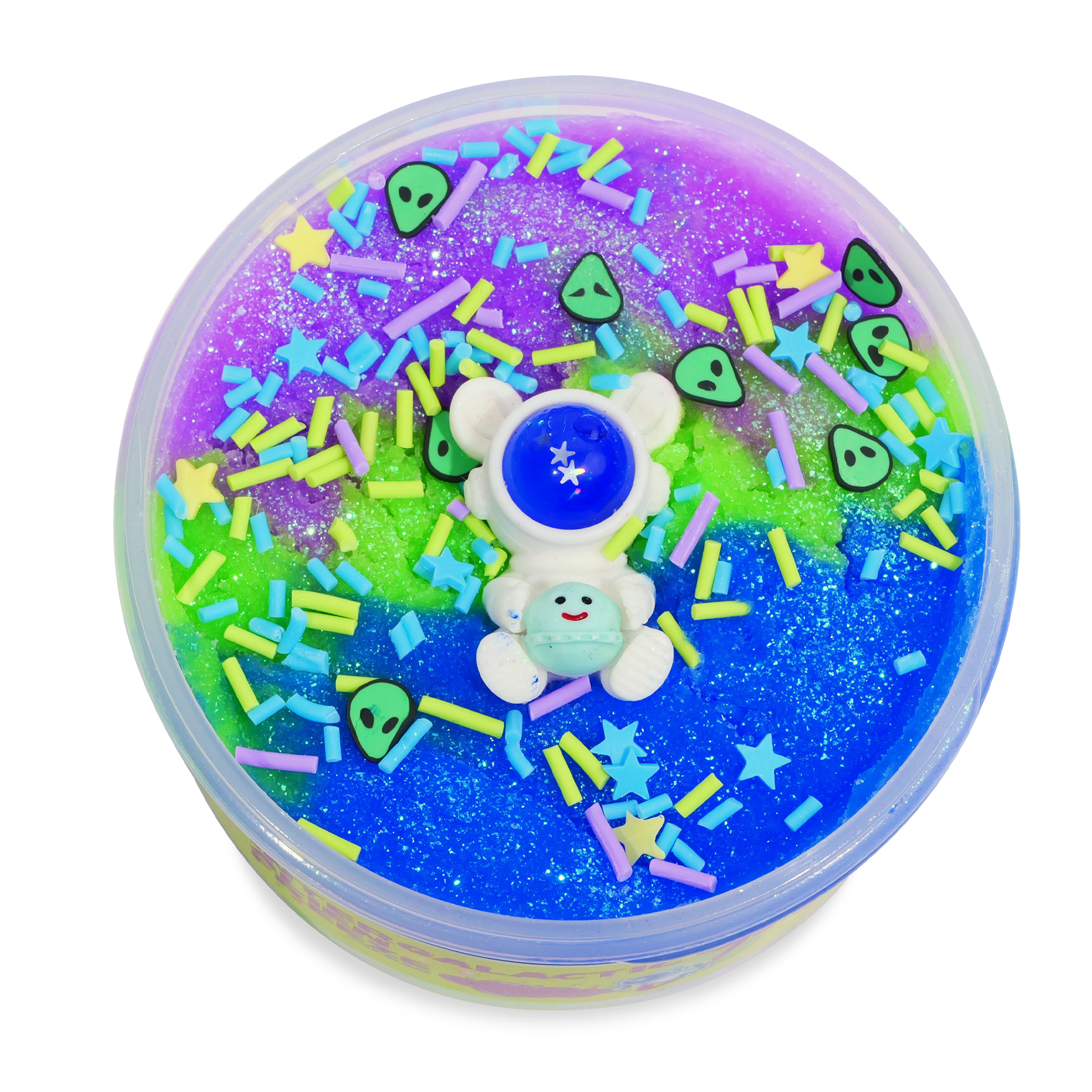 Peachybbies Intergalactic Alien Freeze slime with gradient colors and alien themed decorations
