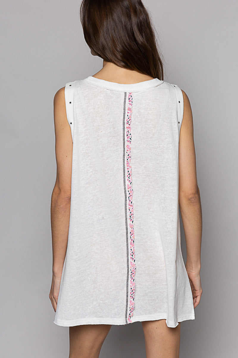 Star Studded Sleeveless Tunic - Buttercup Lynne Boutique