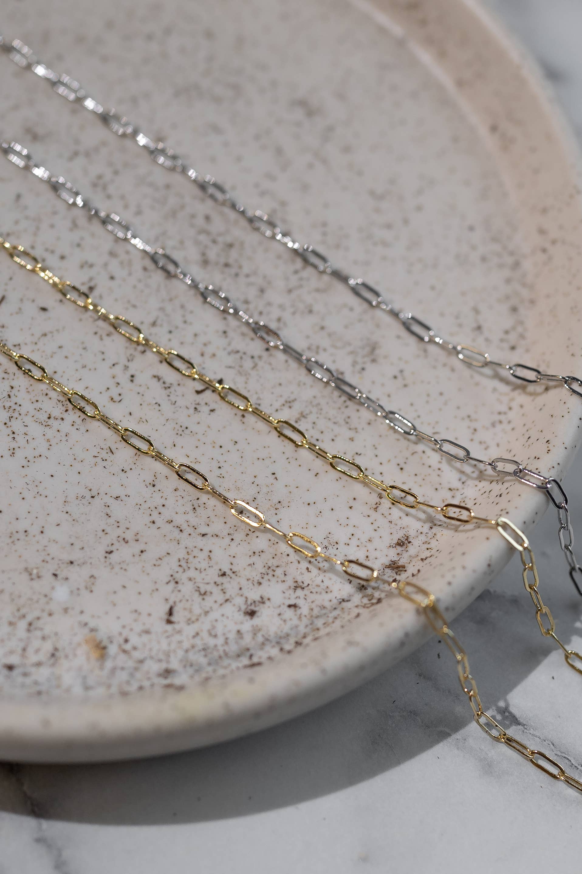 Feelings For You Mini Paperclip Chain Necklace - Buttercup Lynne Boutique