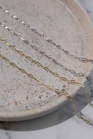 Feelings For You Mini Paperclip Chain Necklace - Buttercup Lynne Boutique
