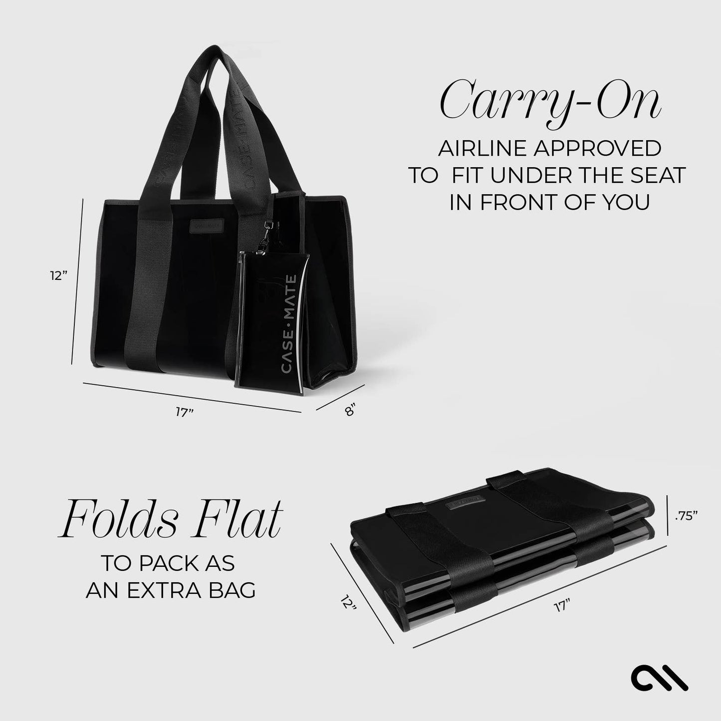 Case-Mate Midnight Black Jelly Tote – Waterproof Beach & Travel Bag