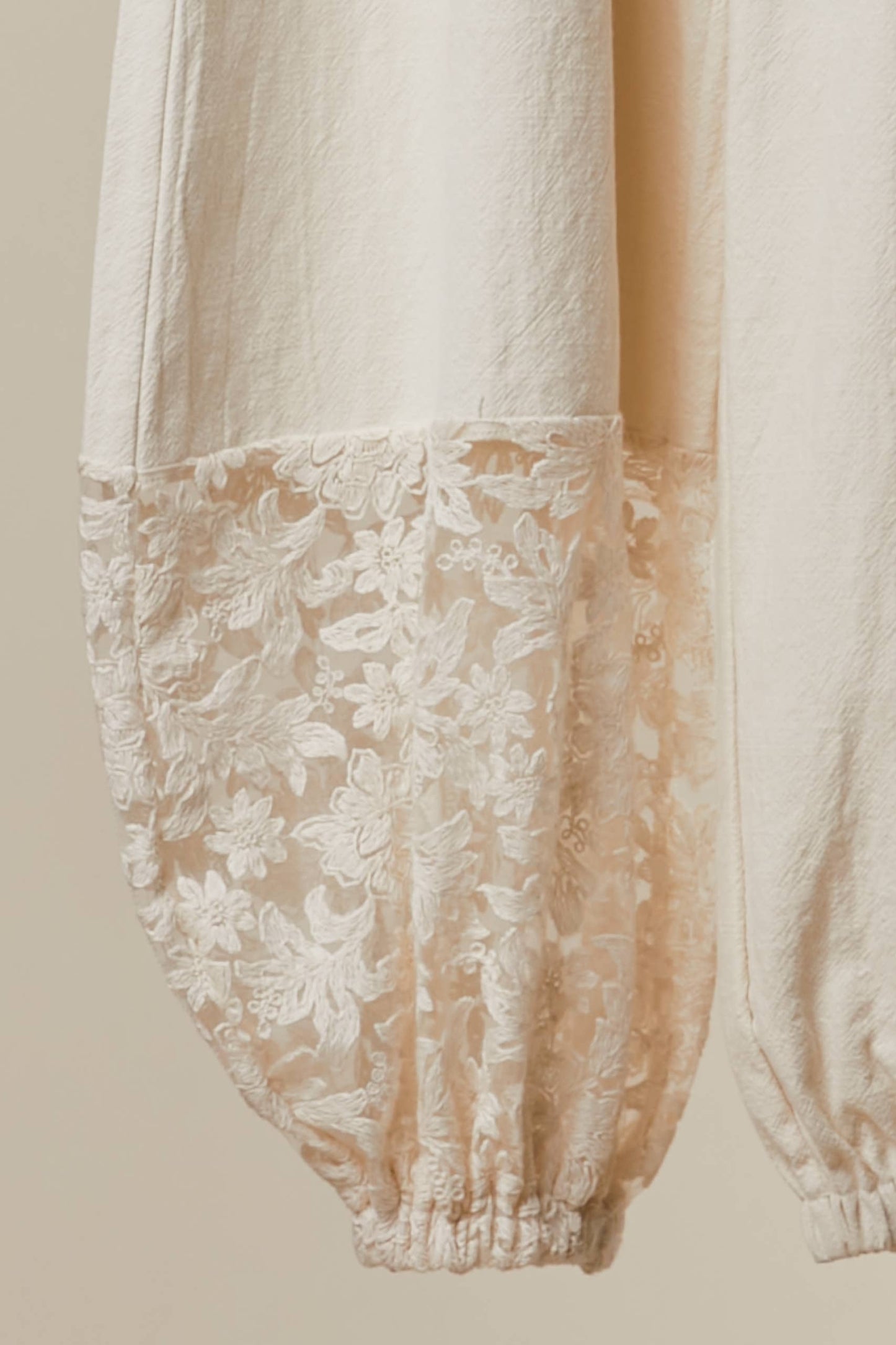 Romantic Boho Lace Patchwork Jogger Pants  Mello