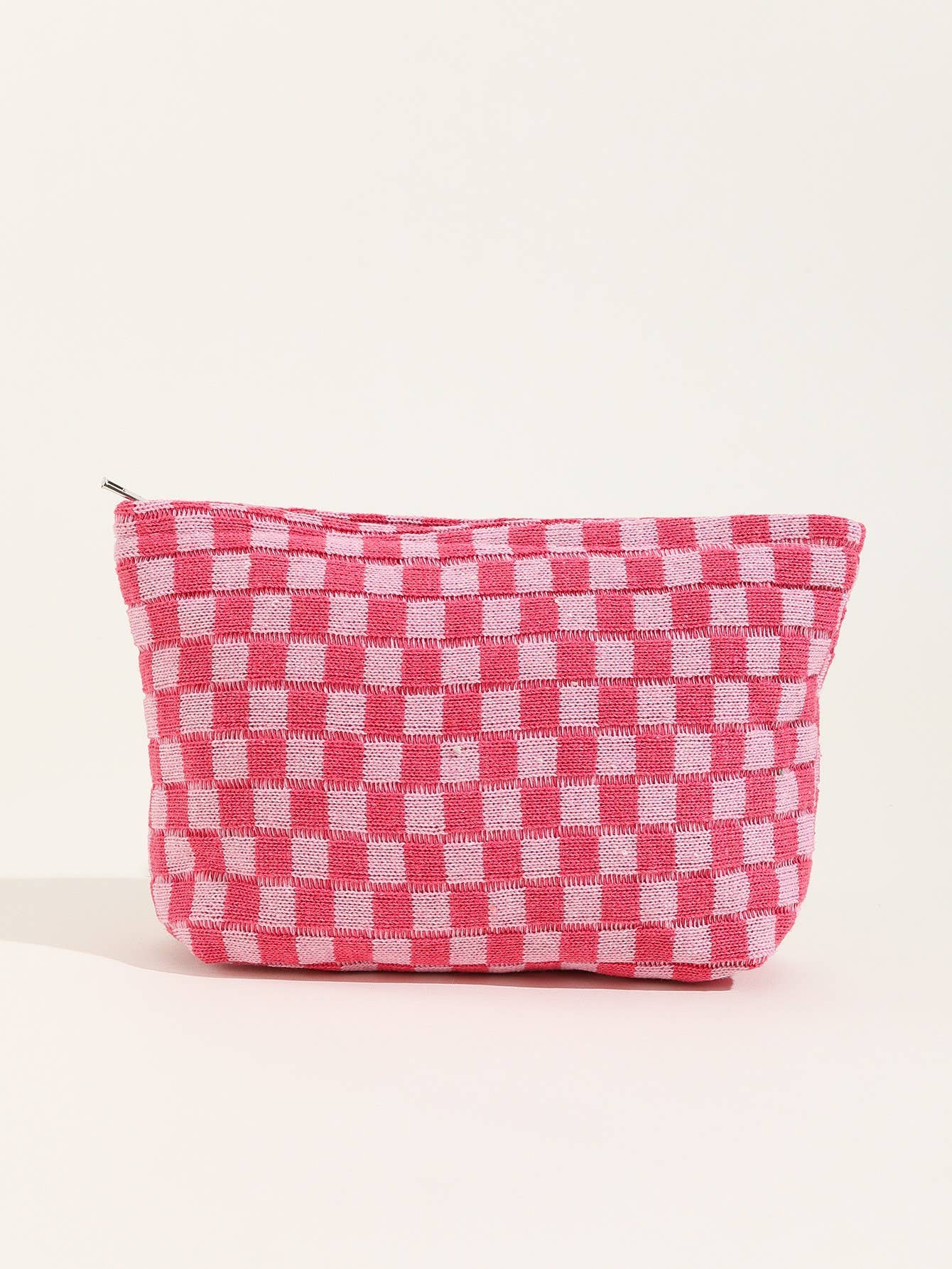 Checkered Cosmetic Makeup Pouch Clutch Bag - Buttercup Lynne Boutique