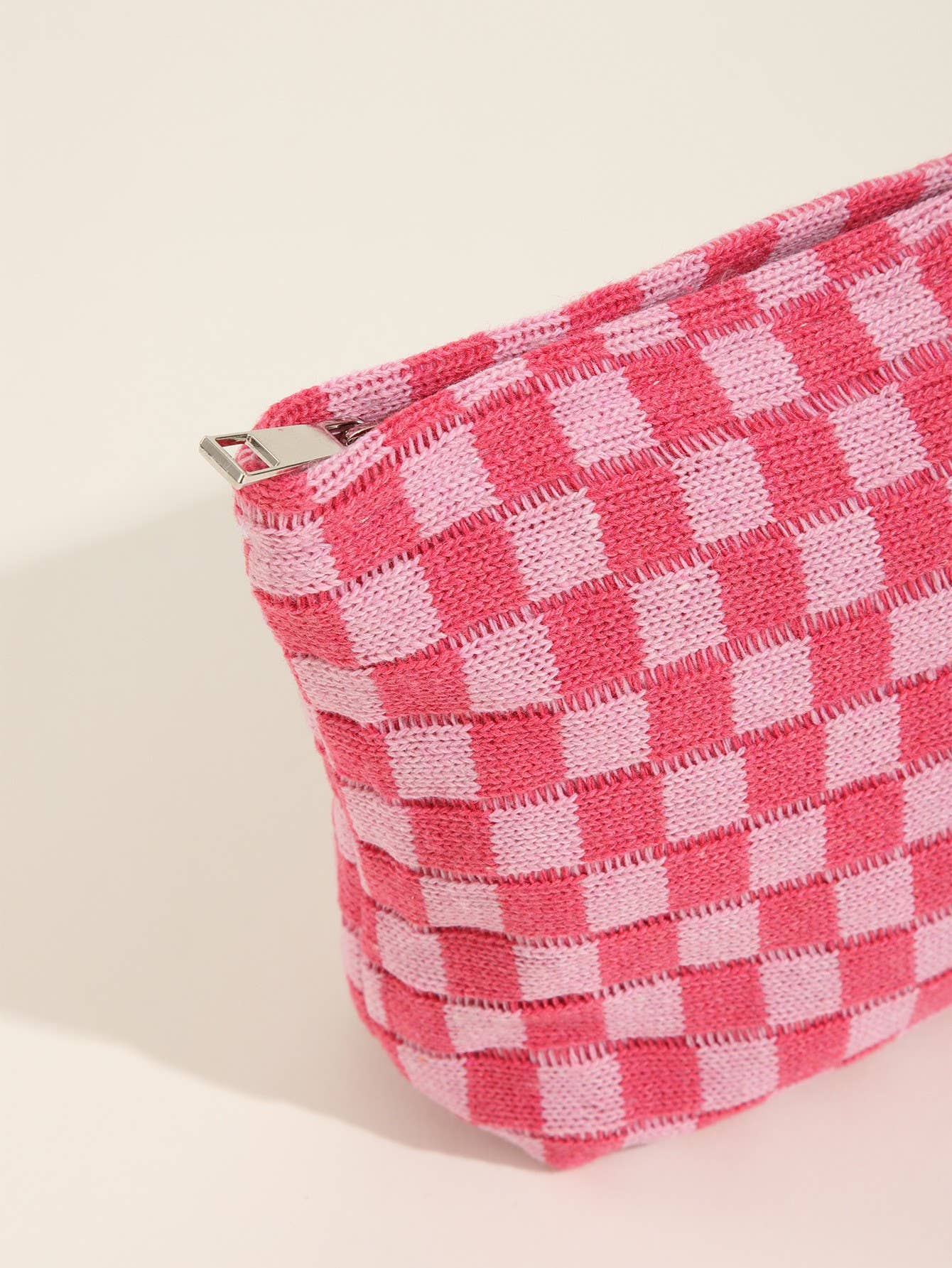 Checkered Cosmetic Makeup Pouch Clutch Bag - Buttercup Lynne Boutique