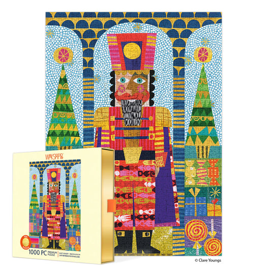 WerkShoppe Gold Foil Festive Nutcracker 1000-Piece Jigsaw Puzzle