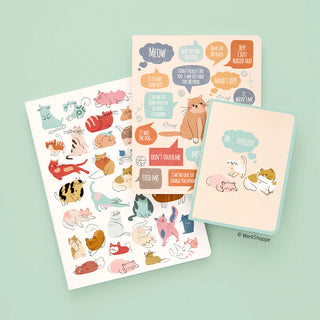 WerkShoppe If Cats Could Talk Stitched Notebook Set