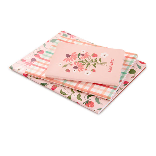 WerkShoppe Strawberry Daydreams Stitched Notebook Set