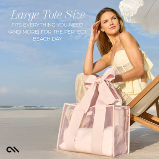 Special Edition Bow Beach Tote With Phone Pouch - Buttercup Lynne Boutique