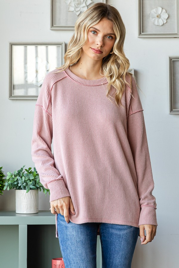 Here To Be Round Neck Top - Buttercup Lynne Boutique