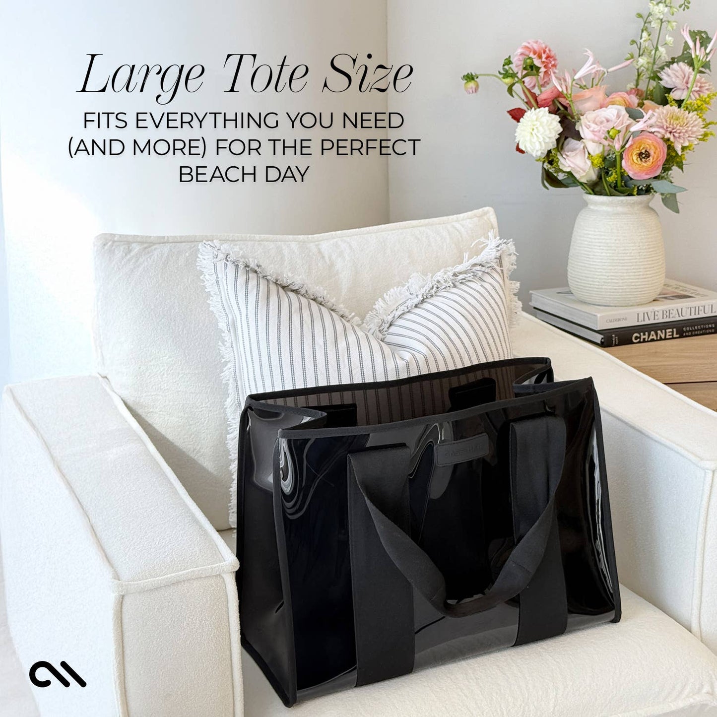 Case-Mate Midnight Black Jelly Tote – Waterproof Beach & Travel Bag