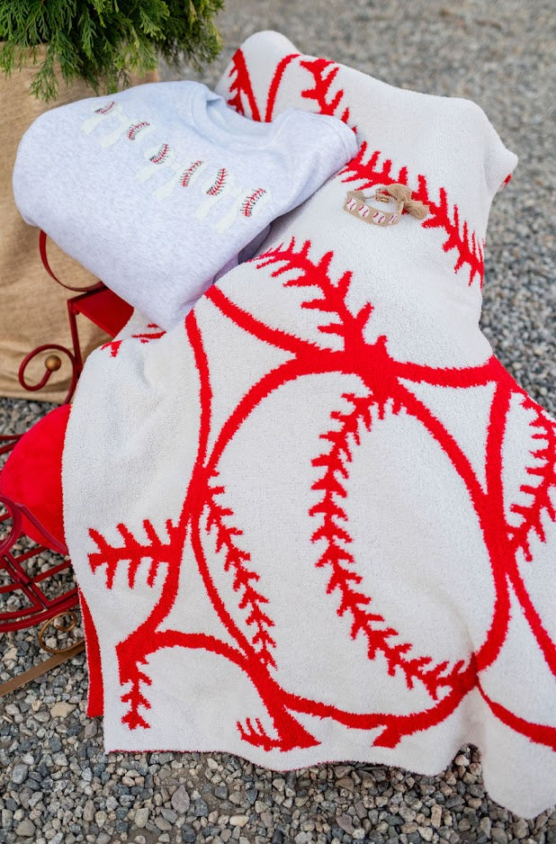 Baseball Throw Blanket - Buttercup Lynne Boutique