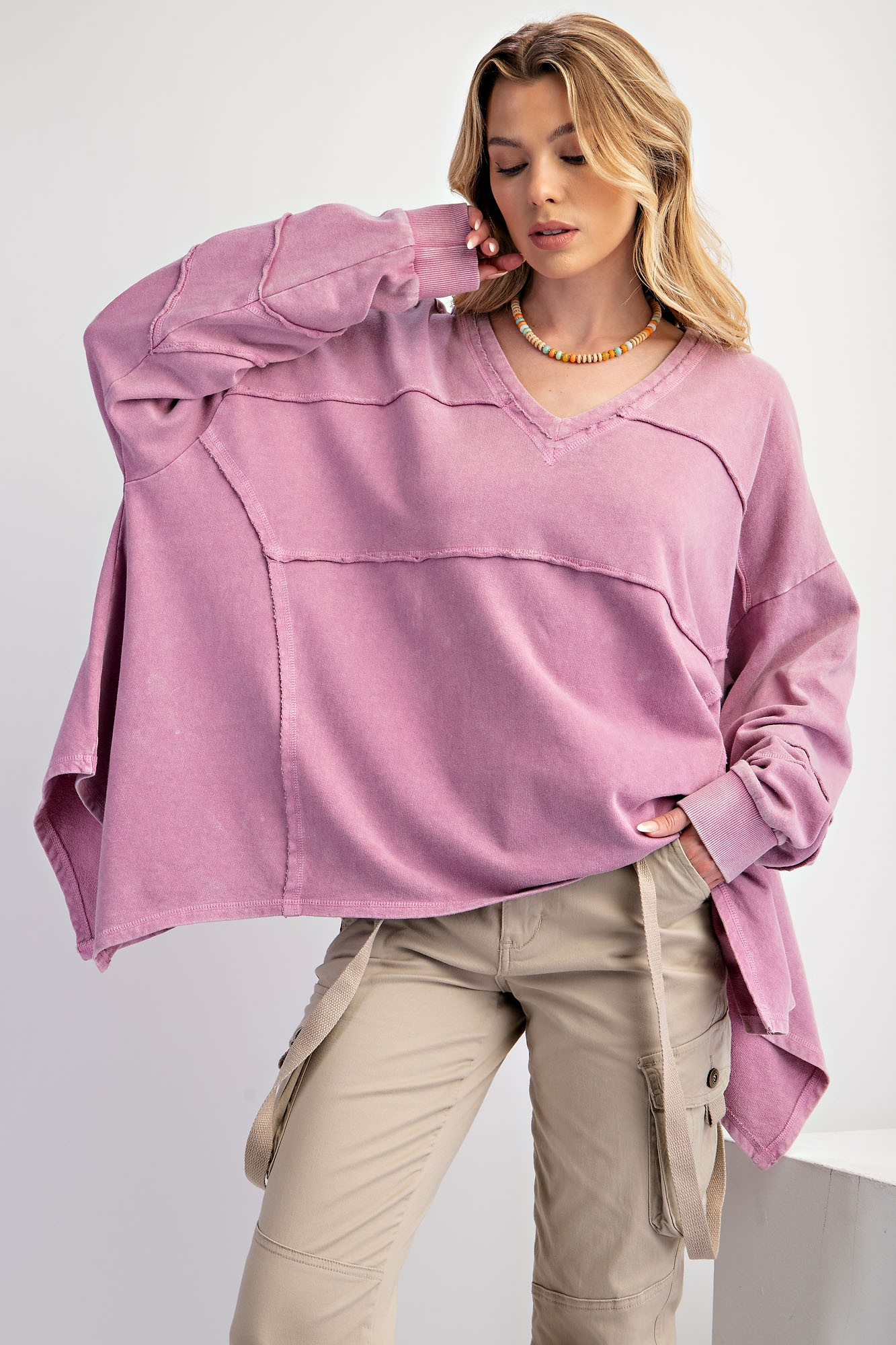 All The Way V-Neck Top - Buttercup Lynne Boutique